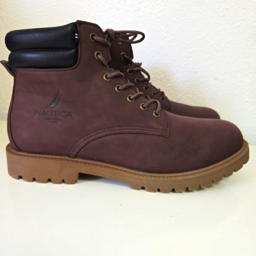 NWOB Nautica Men's Pratt Work Boot Ankle High Lace-Up Hikers Size 13
